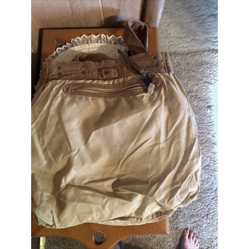 Vintage Corduroy Brown Gap Large Hobo Computer Messenger Bag - Picture 10 of 13